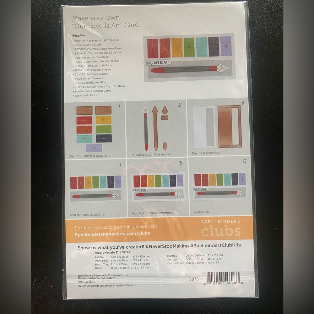 Spellbinders Stitched Colorful Palette Stitching Die of the Month August 2024